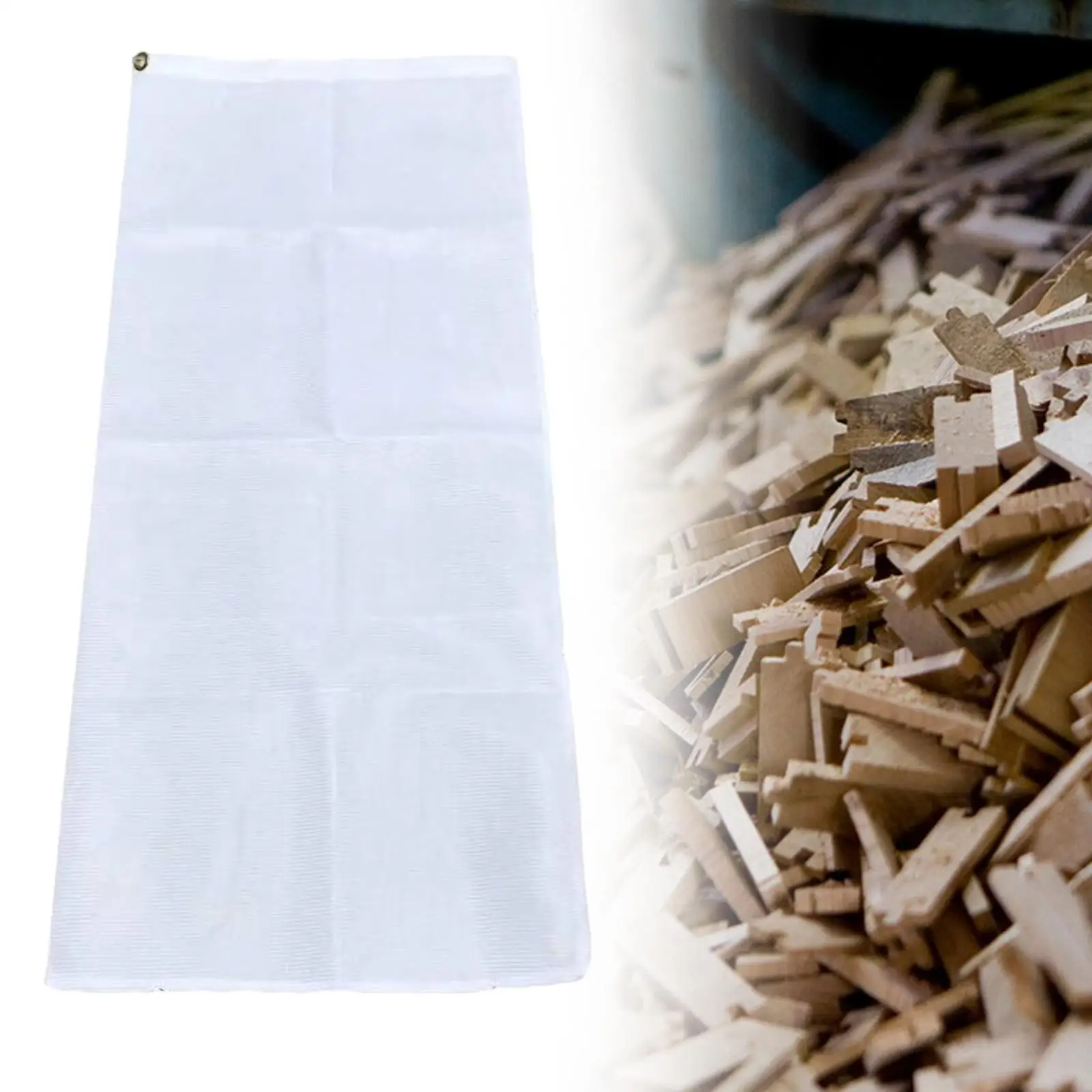 Leaf Shredder Collection Bag White Garden Mulcher Accessory Leaf Shredder 24 inch x 60 inch Lawn Yard Leaf Wood Chipper Bag