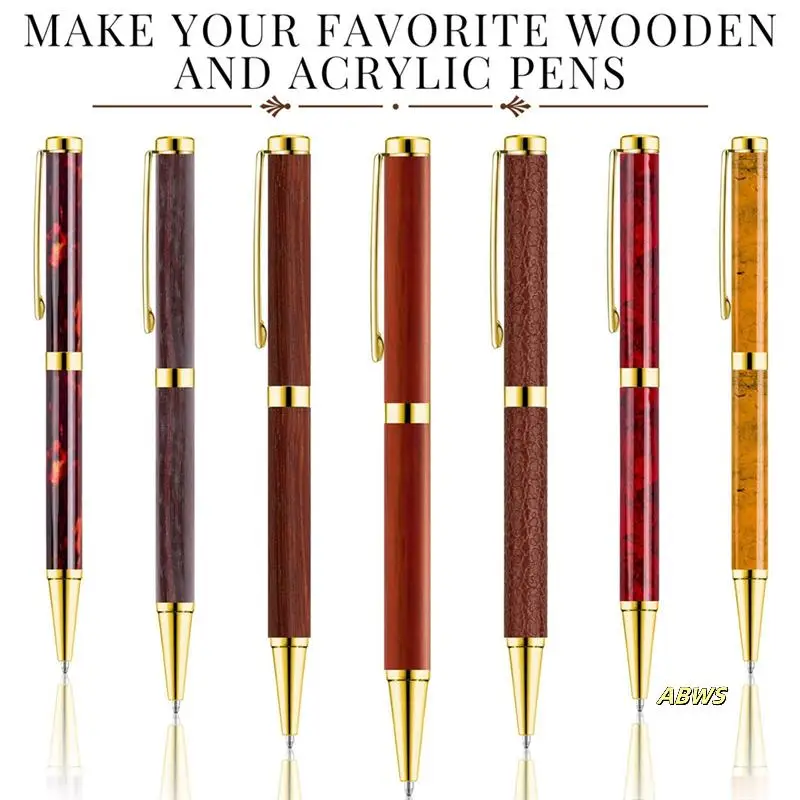 

Essential Wood Turning Slimline Pen Kit, 30 Pcs Set With Refill, Perfect For DIY Office Supplies