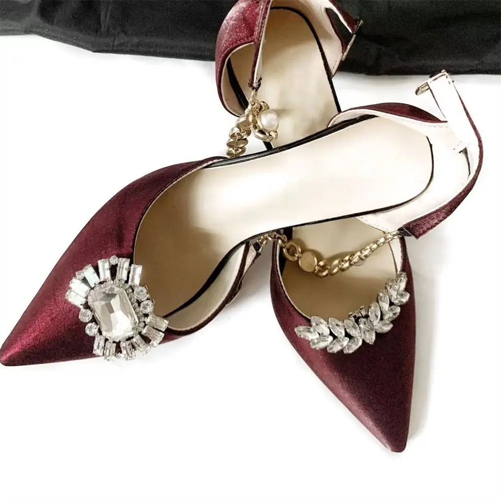 1PC Fashion Rhinestones Shoe Clips Crystal Removable Bride Shoes Decoration Charms Jewelry High Heel