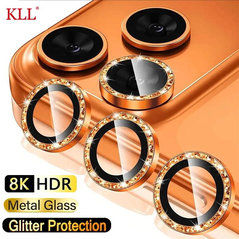 

Glitter Metal Ring Camera Protector Film For iPhone 17 Pro Max Lens Tempered Glass for iPhone 17Pro Back Camera Lens Cover