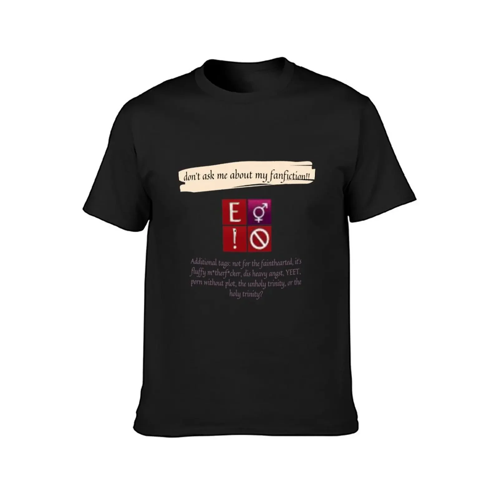 AO3 Fanfiction Writer and Tags T-Shirt for a boy rapper graphic tees oversized t shirt black t-shirts for men