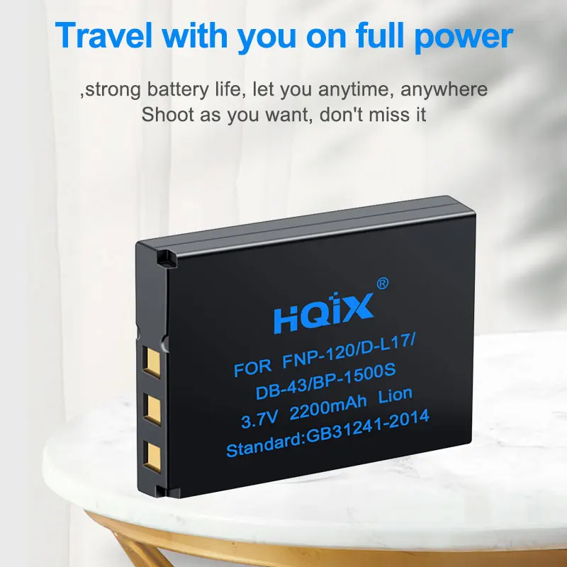 HQIX for Aigo H100 AHD -S2t Camera NP-120/B Battery Charger