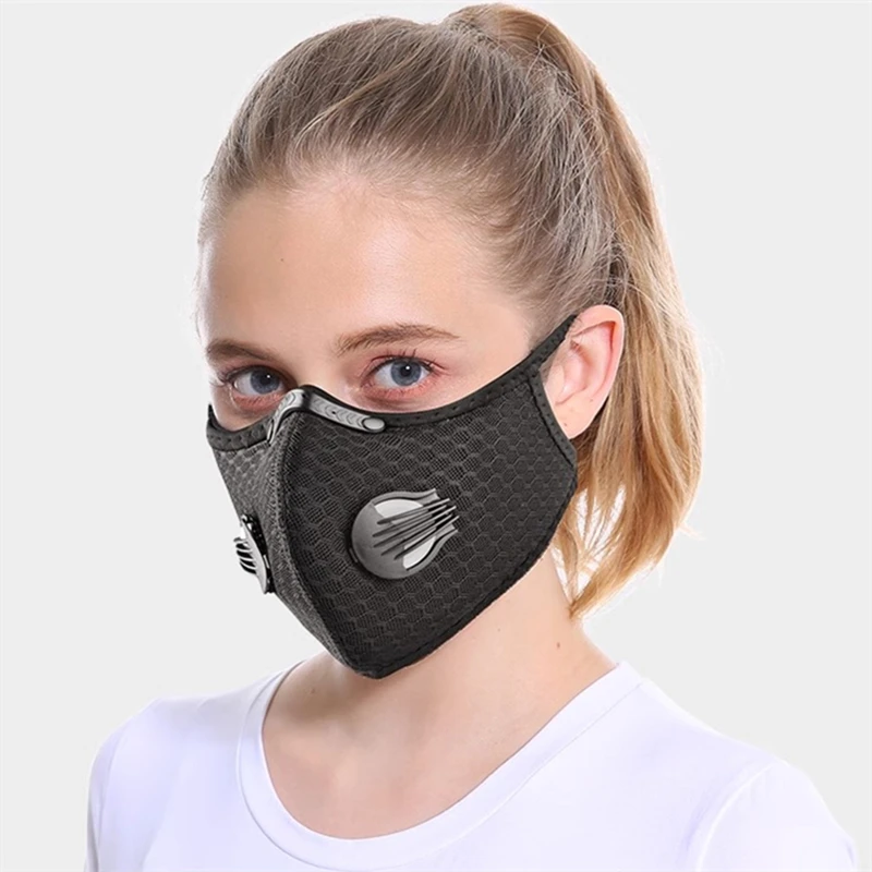 Fahrradmaske Sport Waschbar Wiederverwendbar mit Filter Staubmaske Fahrrad-Gesichtsmaske für Männer Reitmaske Bandana Aktivkohlefilter – Detail 5