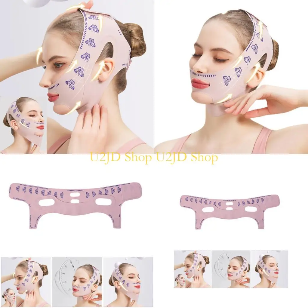 U2JD Verstellbare Anti-Aging-Gesichtsmaske, leichte, reisefreundliche Hautstraffungsband