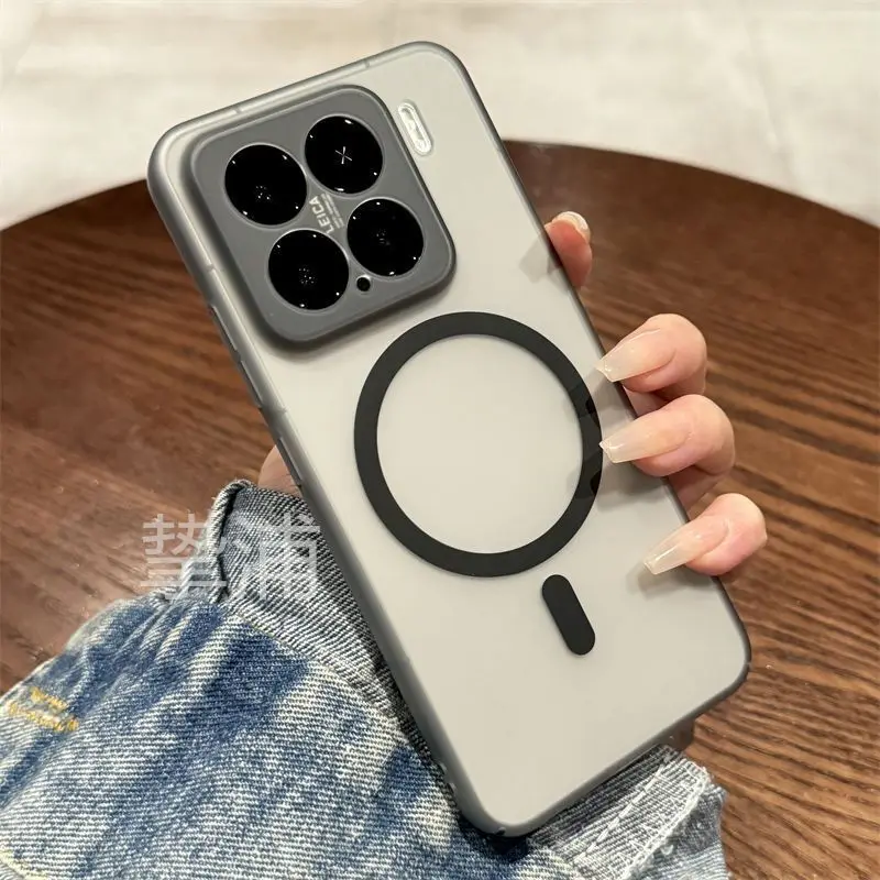 حافظة لهاتف Xiaomi MI 15T Pro جديدة من السيليكون المغناطيسي المتجمد غطاء ناعم مضاد للسقوط لهاتف Xiaomi 15T مقاوم للصدمات Funda