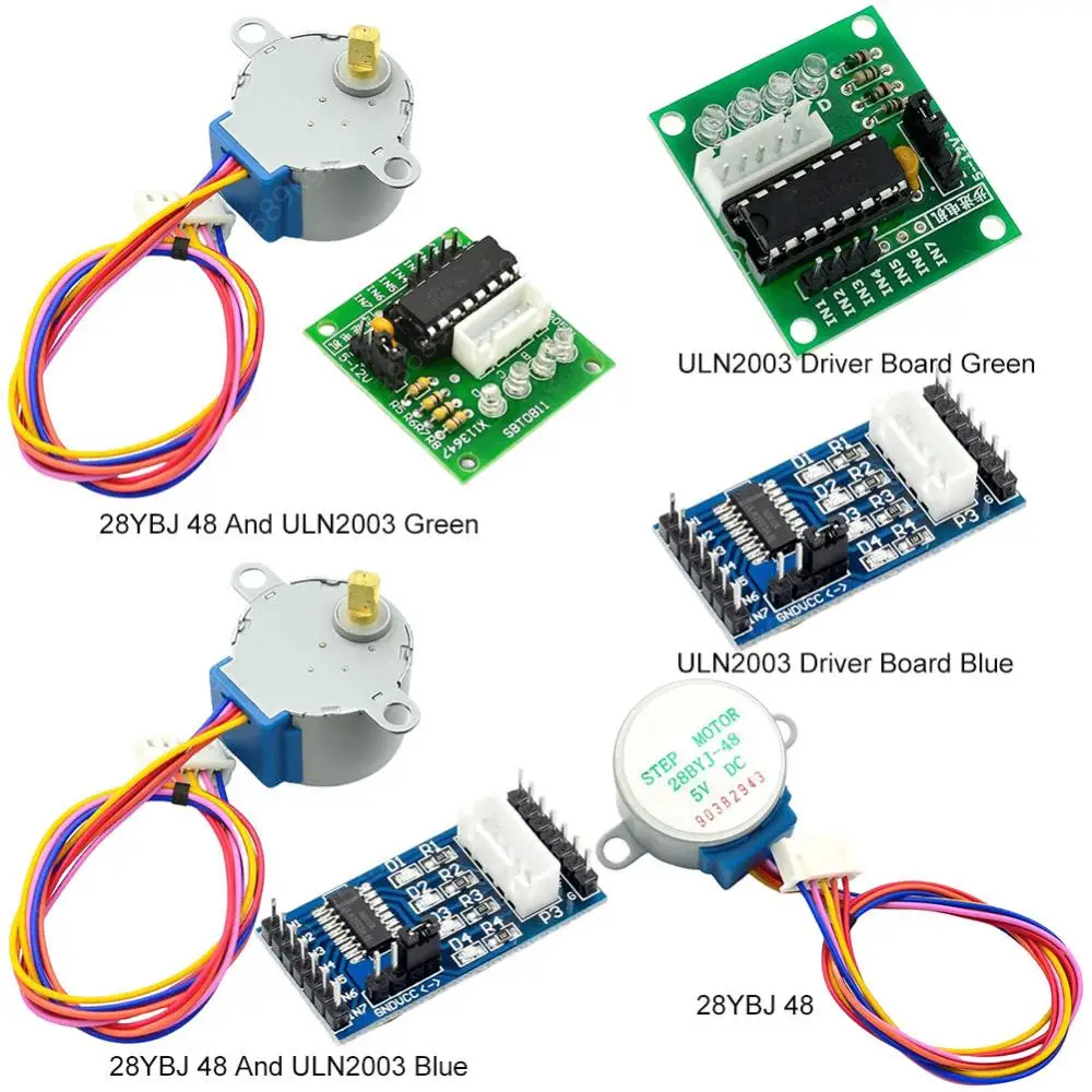 متعدد القنوات الناتج السائر موتور سائق المجلس ل اردوينو ، 28BYJ-48 ، ULN2003 ، 5 فولت ، 1-5 قطعة #2
