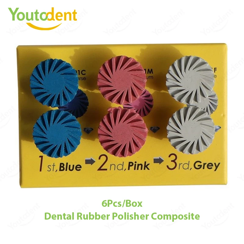 Dental Rubber Polisher Composite Polishing Wheel RA Shank Diamond System Disc for Resin Ceramic Teeth Restoration Polishing