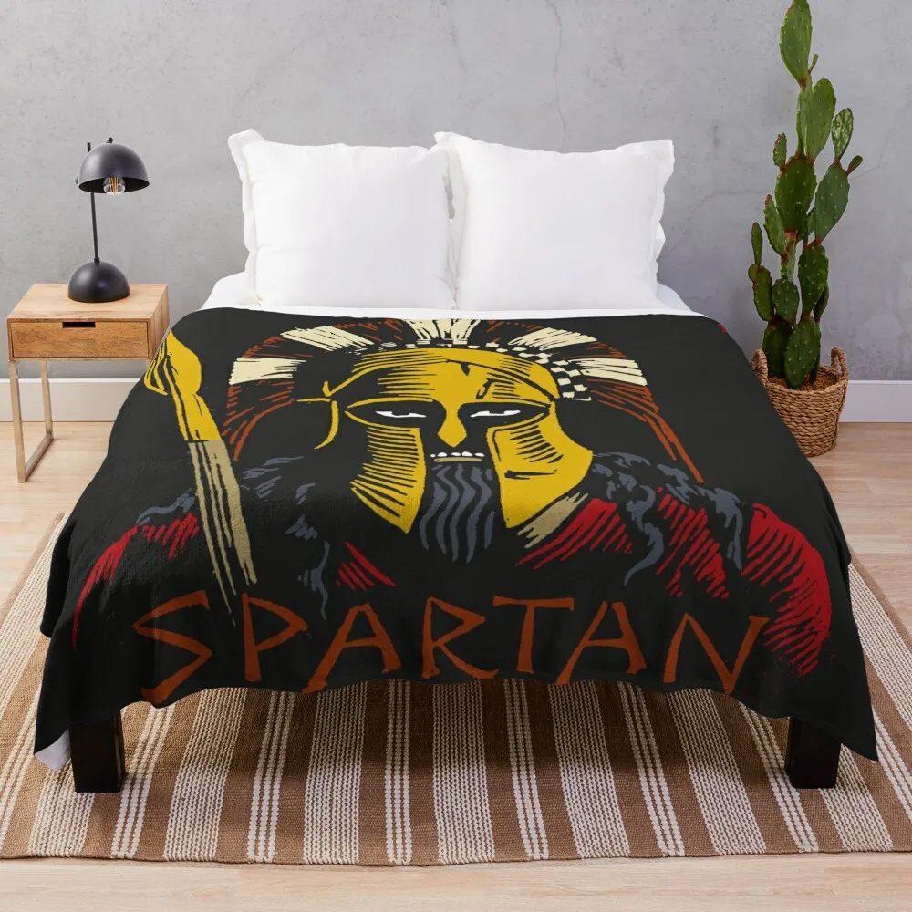 Spartan Throw Blanket funny gift Shaggy Giant Sofa Cute Blankets