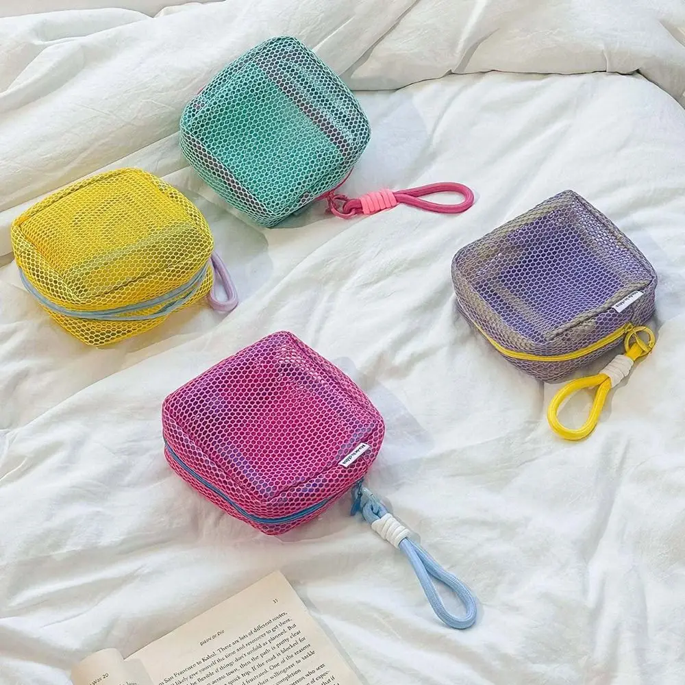 Fashion Dopamine Color Storage Bag Large Capacity with Handle Cosmetic Bag Coin Purse