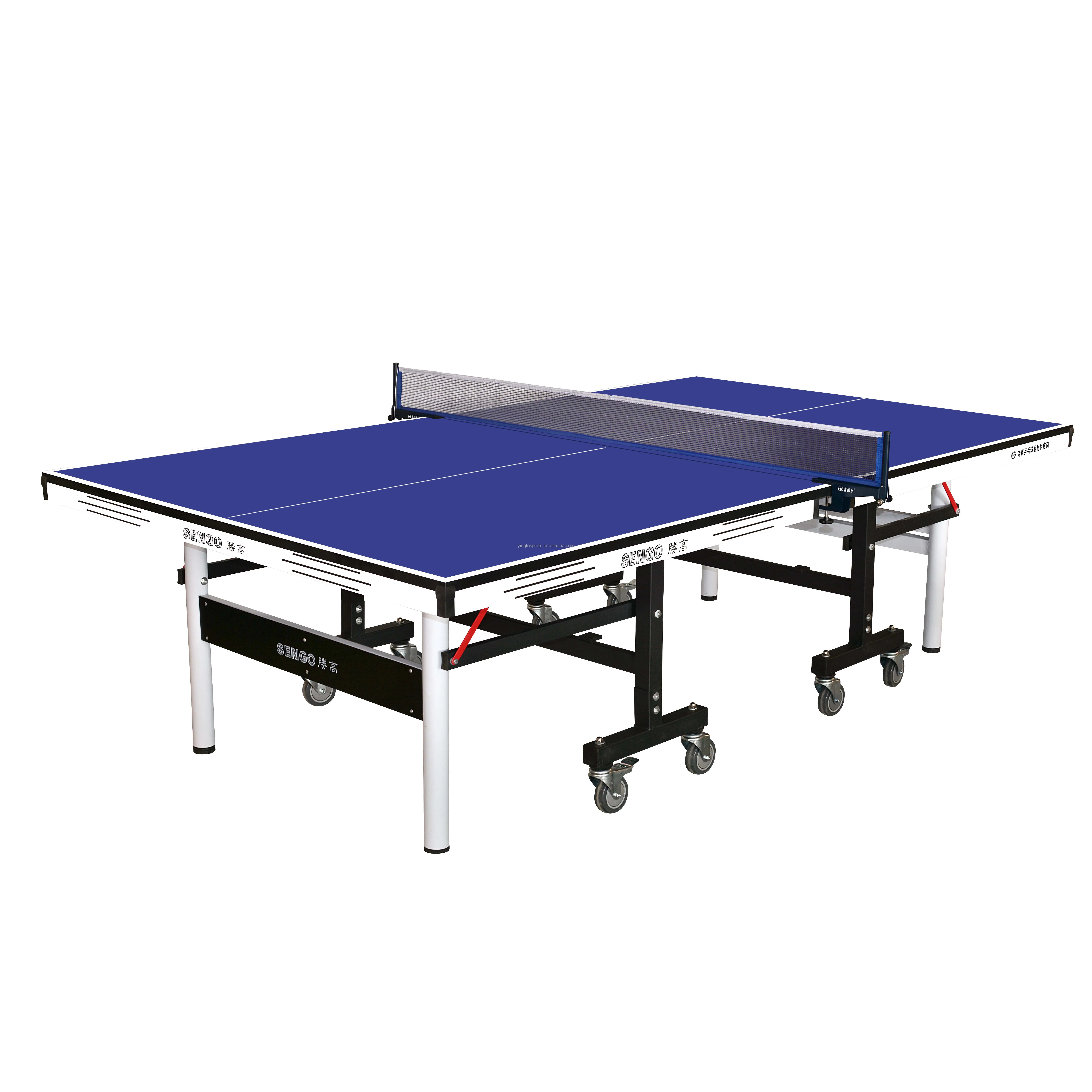 

Indoor Training Professional Pingpong Table with Caster Foldable Movable Table Tennis Tables with High Quality