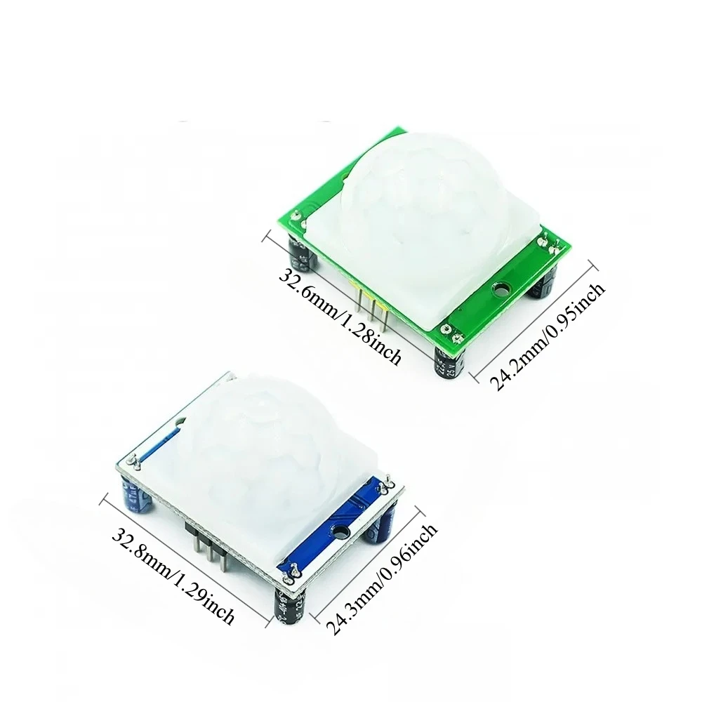 3pcs HC SR501 PIR Motion Sensor Module Pyroelectric Infrared Human Detector Imported Probe Red Blue Board Optional