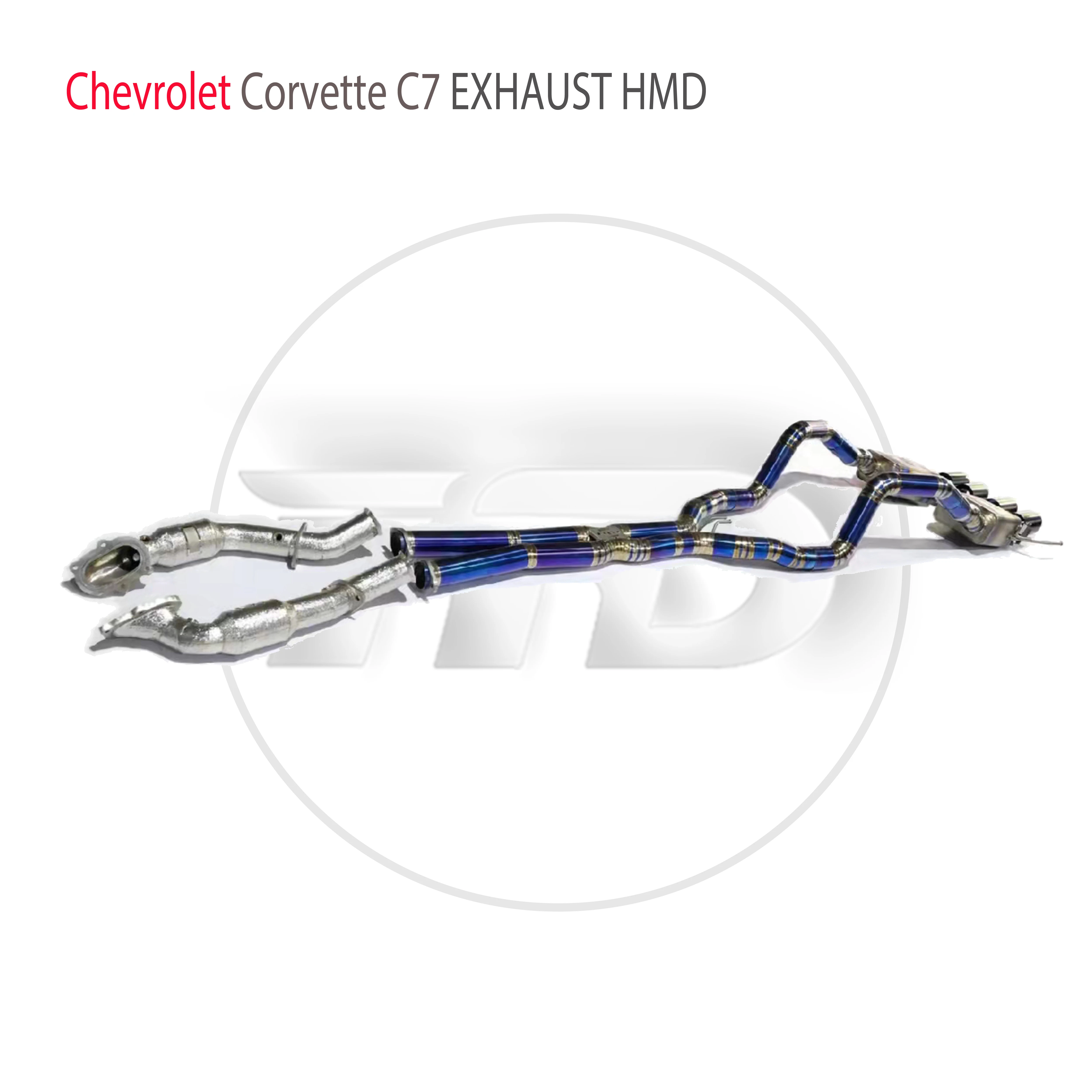 

HMD Titanium Alloy Exhaust System Performance Downpipe And Valve Catback is Suitable For Chevrolet Corvette C7 Muffler For Cars