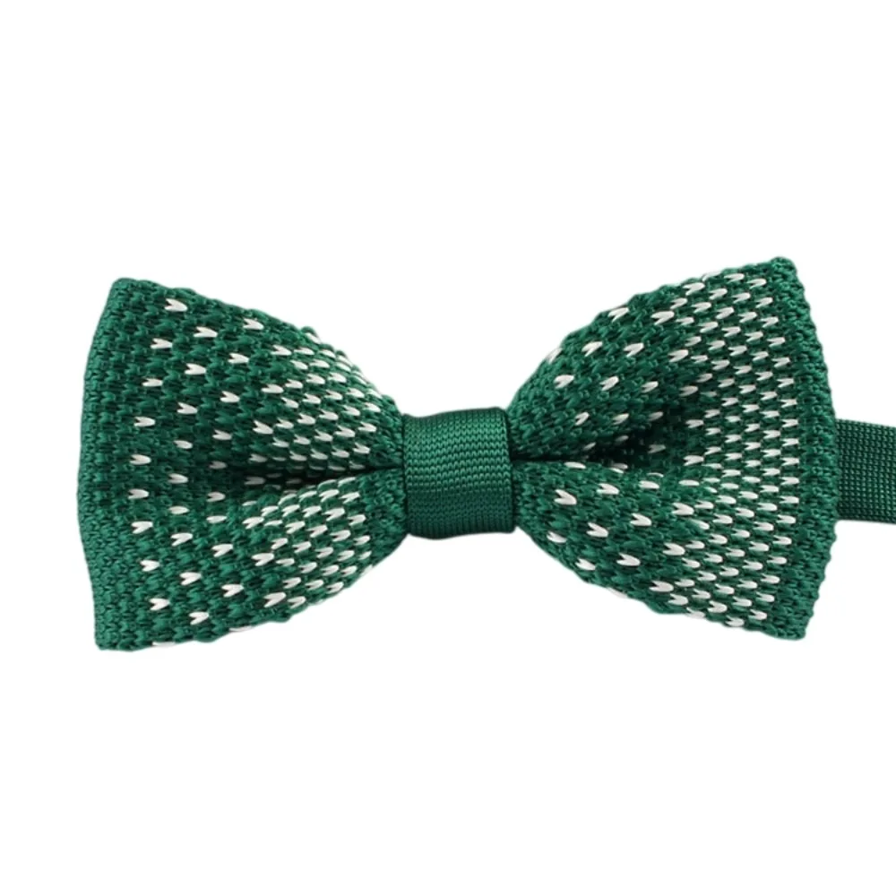 Creative Snowflake Knitted Christmas Necktie Heart Polka Dot Soft Xmas Shirt Tie Adjustable Strap Cravat Suit Accessories