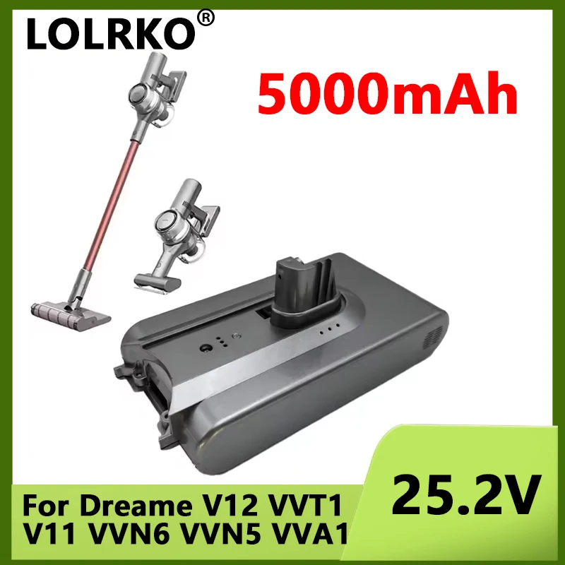 Аккумулятор 25,2 В, 5,0 Ач для Dreame V11 V11SE V12 VVT1 VVN6 VVA1, сменный аккумулятор, аксессуар для ручного беспроводного пылесоса