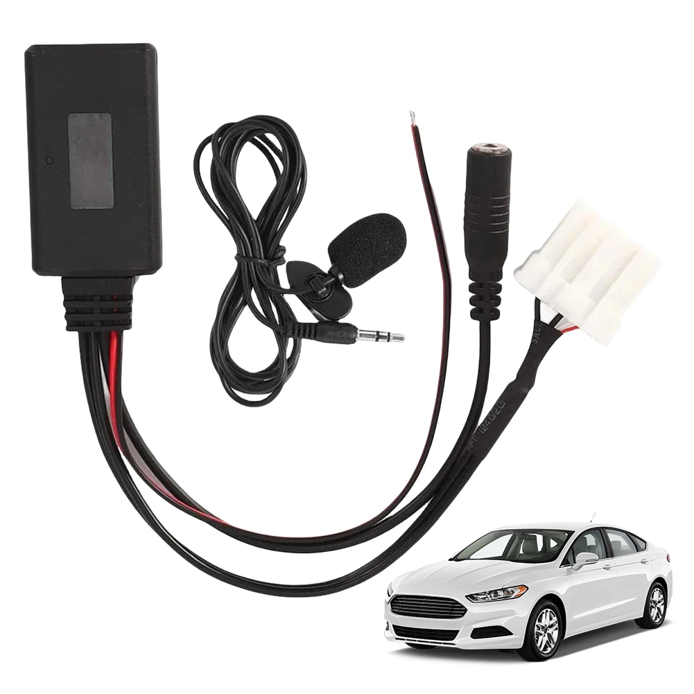 

Car Bluetooth-Compatible AUX Adapter Bluetooth-Compatible Audio Adapter Cord with Microphone 5-12V for Mazda RX8 MX5 2 3 5 6