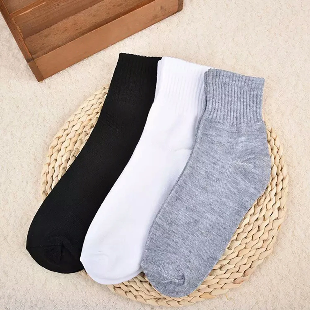 Men\'s Casual Business Socks Solid Color Cotton Middle Tube Socks Sweat Absorption Comfort Breathable Male Sport Socks Calcetines