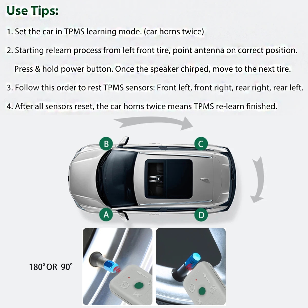 TPMS 19 Tire Pressure Reset Sensor Programming Training Tool For Ford  Lincoln Mercury Tire Pressure Mointor System Reset Device