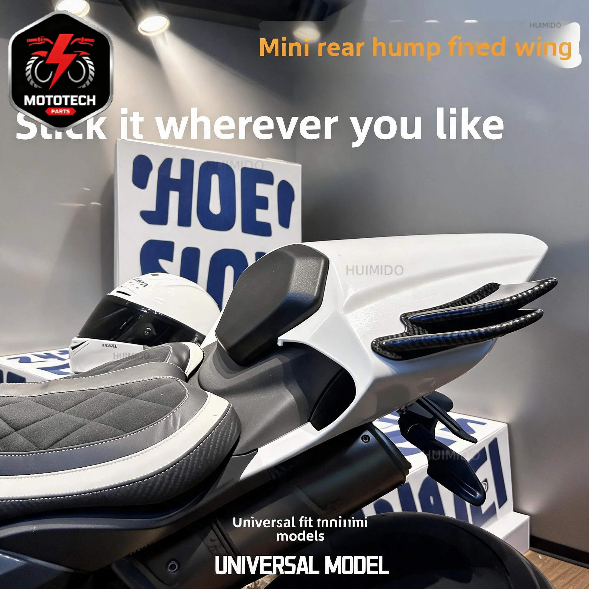 Applicable to modify 675SR/450SR/500RR/820RR universal competitive rear hump fixed wind wing accessories