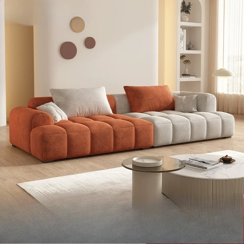 

Кремовый ветровой модуль, комбинированный диван, маленькая квартира, гостиная, дизайнерская мебель, современный простой тканевый диван