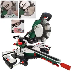 Multifunctional Circular Saw 45 Degree Cutting Miter Sawing Aluminum Machine 8Inch Woodworking Tool 2300W