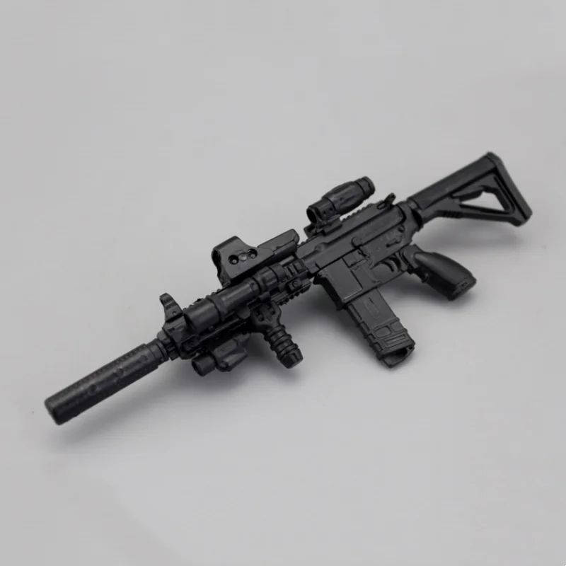 1/6 Scale HK416 Automatic Rifle Assembly Weapon Model Kit Soldier Accessories