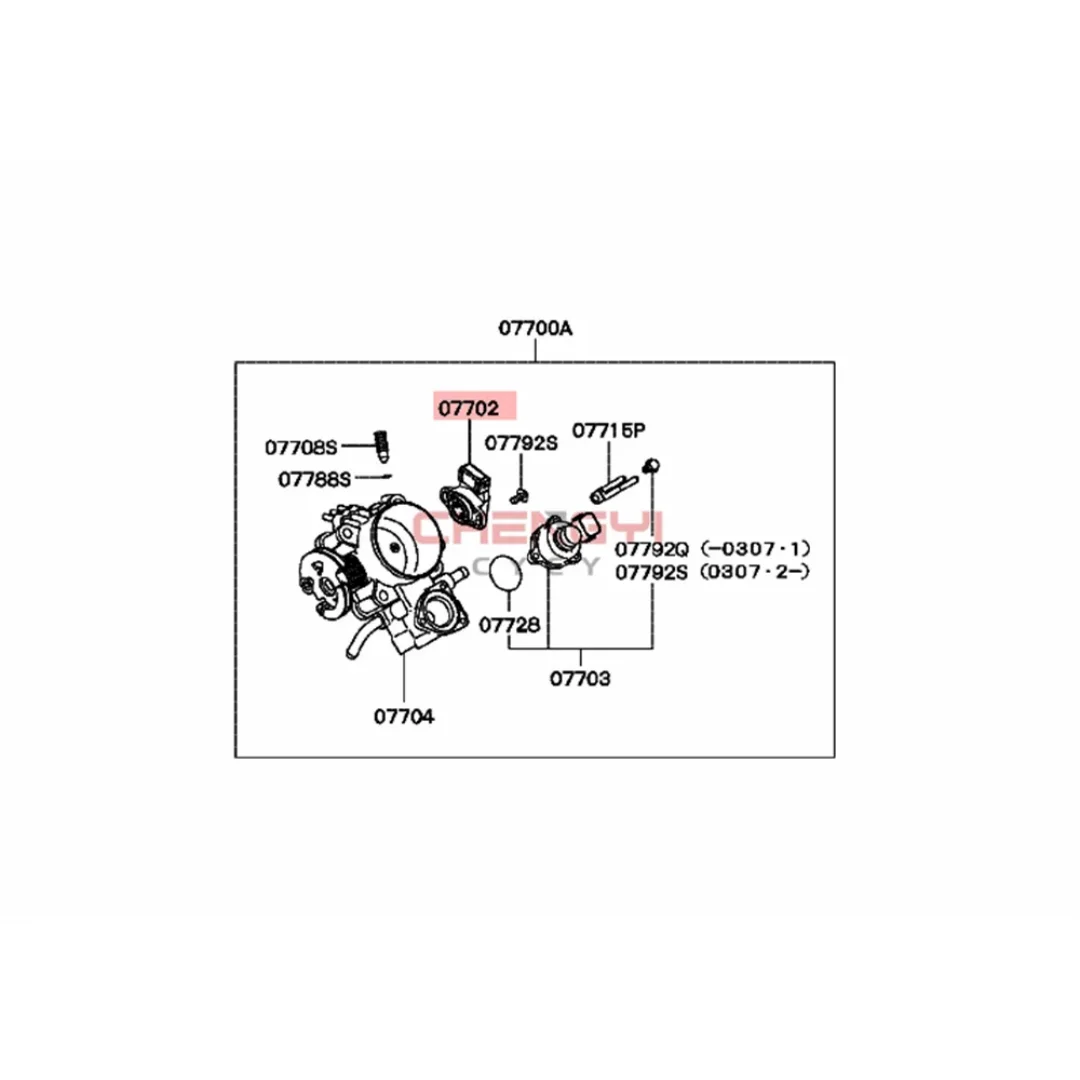 Throttle Position Sensor TPS For Outlander CU4W N84W Pajero IO Pinin H65W H66W H67W H76W H77W CK5A CT9A CS9A MD628074 6