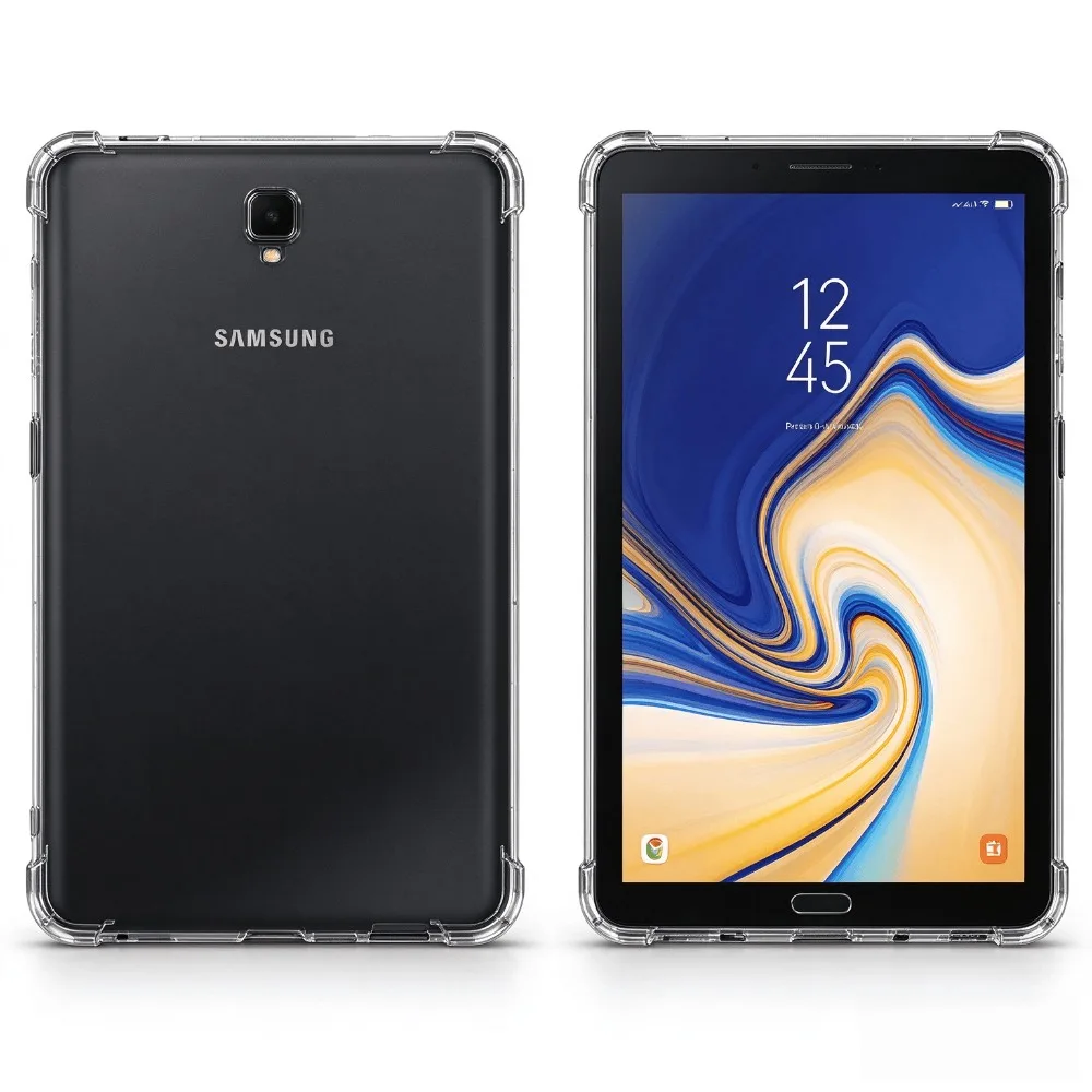 Funda Case For Samsung Galaxy Tab A SM-T590 SM-T595 10.5" ,Clear TPU Slim Shockproof Soft Transparent Cover,4 Shockproof Airbags