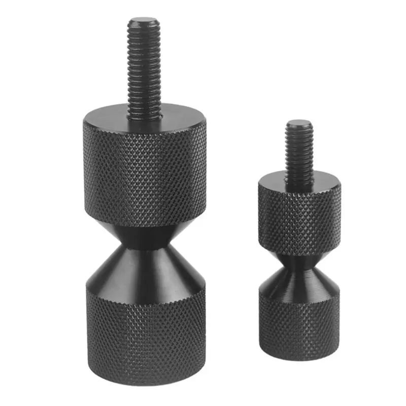 8 Pcs Aluminium Flange Two Hole Pins 1-1/8 Inch Two Hole Alignment Pins & 1-5/8 Inch Detachable Flange Black