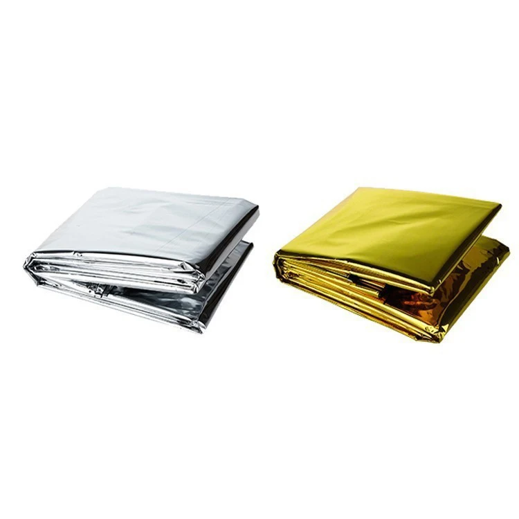 1PC Outdoor Emergency Gold-Sliver Survival Blanket Waterproof First Aid Rescue Curtain Foil Thermal Military Blanket 130X210cm