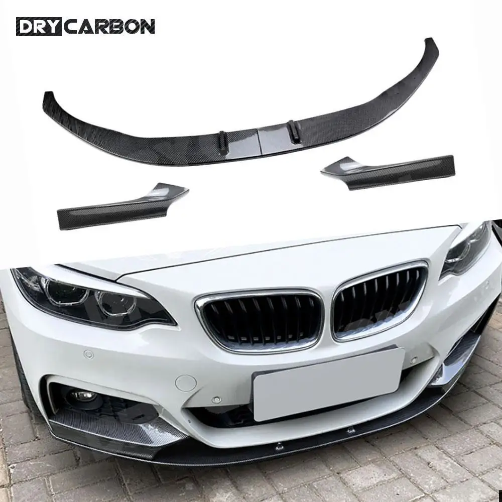 

Car M Style Front Bumper Spoiler Lip Side Splitters Accessories for BMW 2 Series F22 M Sport 2015 2016 2017 2018 2019 2020 2021