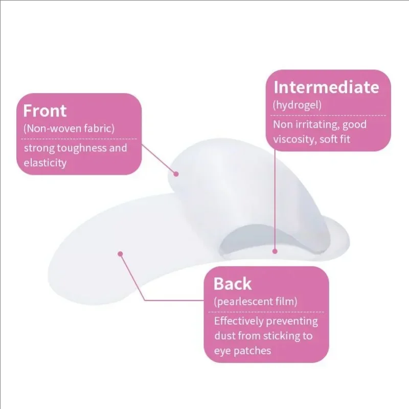 50pcs  Eyelash Eyepatch Latex Pads Under  Eye Mask Patch Gel Collagen Crystal ExtensionBest Lint Free Under Gel Pads for