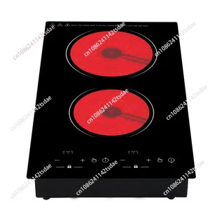 

220\ 110V Double Head Embedded Electric Ceramic Stove Stir-Fry Double Stove Desktop Commercial Hot Pot Magnetic Stove