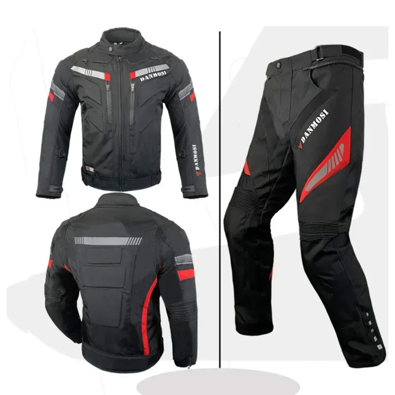 Chaquetas de ciclismo para motocicleta para hombre, traje de montar, impermeable, cálido, tipo dividido, protección trasera, equipo de almacenamiento elástico para exteriores