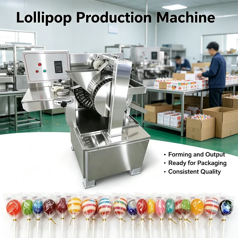 Lollipop Making Machine Manual Candy Manufacturing Device Hard Round Lollypop Molding Line For Snack Processing Shop
