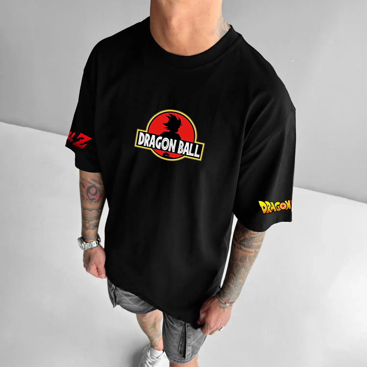 Dragon Ball Animation GOKU Vegeta T-shirt stampata in cotone Tendenza estiva Girocollo da uomo e da donna allentato Maniche corte ins