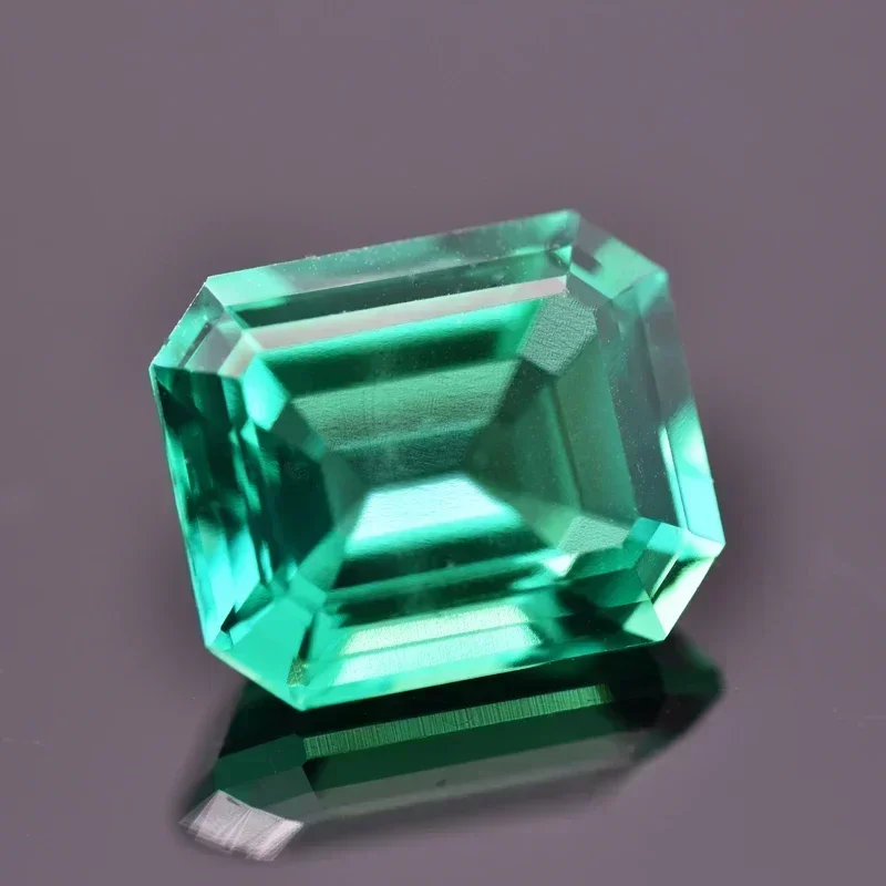 Lab Grown Columbian Emeralds Top Quality Charms Emerald Cut Selectable AGL Certificate for DIY Jewelry Making Necklace Materials