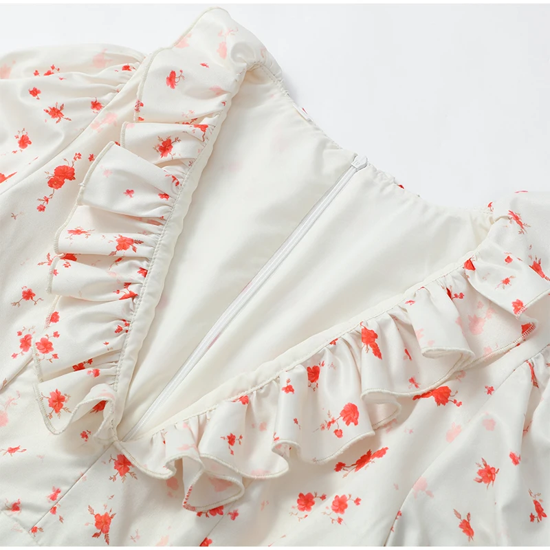 Lady Flare Puff Sleeve V Neck Mini Dress Women Floral Print Sexy Ruched Hem Bodycon Chic Dresses 2026 Party Summer Gowns Petite S5206344d5f4d45a8bacefd900589a813p