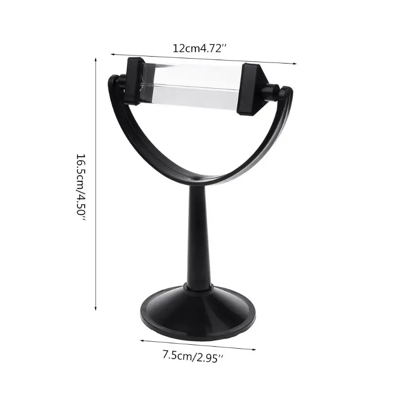 Large Optical Prism With Base Optical Glass Triple Triangular Prism with Stand Physics Light Spectrum for Teaching