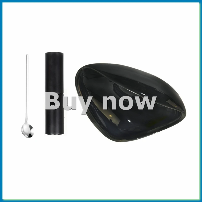 Coffee bean weighing bowl Small spoon and bottle Ceramic single-dose tray for coffee or tea-ABHG