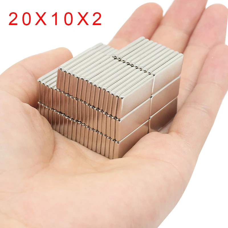 5/10/15/50Pcs 20x10x2 Neodymium Magnet 20mm x 10mm x 2mm N35 NdFeB Block Super Powerful Strong Permanent Magnetic imanes