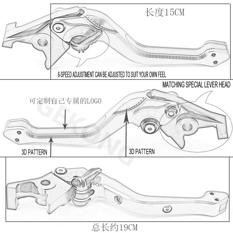 CNC Curto Brake Clutch Alavancas, Acessórios da motocicleta, Fit para GSF650 BANDIT 2007, GSF1250, BANDIT 2007-2015, GSF 650 1250