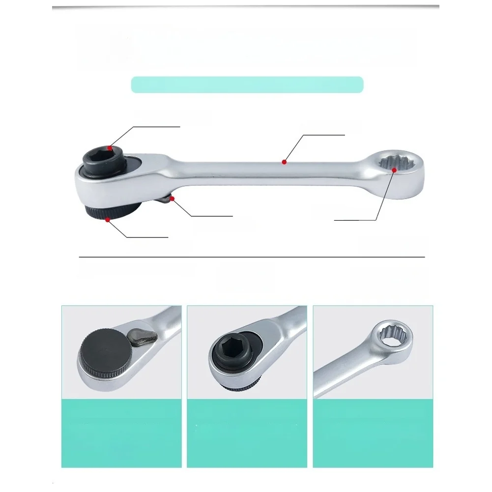 

Автомобильный ключ-отвертка с трещоткой на 72 зубца, шестигранный интерфейс 1/4 дюйма, быстросъемный шестигранный ключ для мини-отверток с трещоткой, инструменты для крепления бит