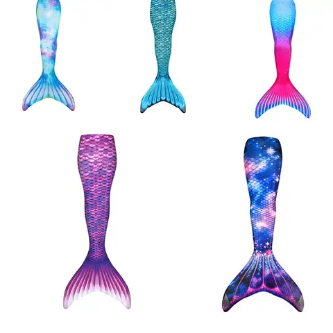 New Kids Adult Swimming Mermaid tail Girl Mom Cosplay Mermaid Costume Children Party Gift Fantasy Swimsuit With Monofin Fin