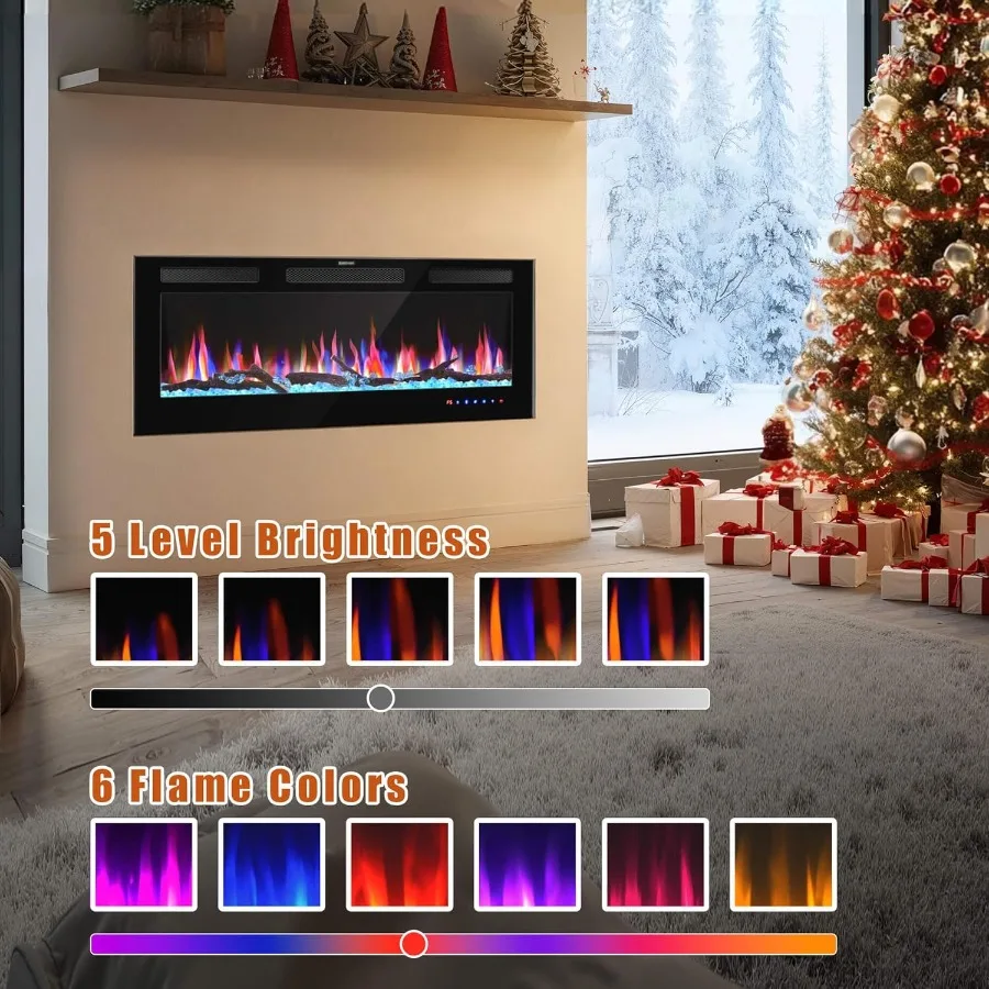 42 مدفأة كهربائية مثبتة على الحائط ومدفأة كهربائية مع جهاز تحكم عن بعد مدفأة حديثة مع مؤقت منخفض N #5