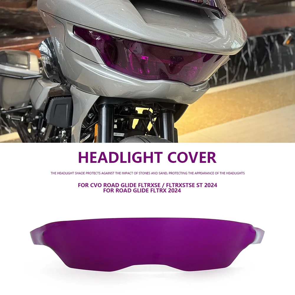 

Motorcycle Accessories NEW Headlight Cover Headlamp Protector Guard Fairing For Harley CVO Road Glide FLTRXSE Road Glide ST 2024
