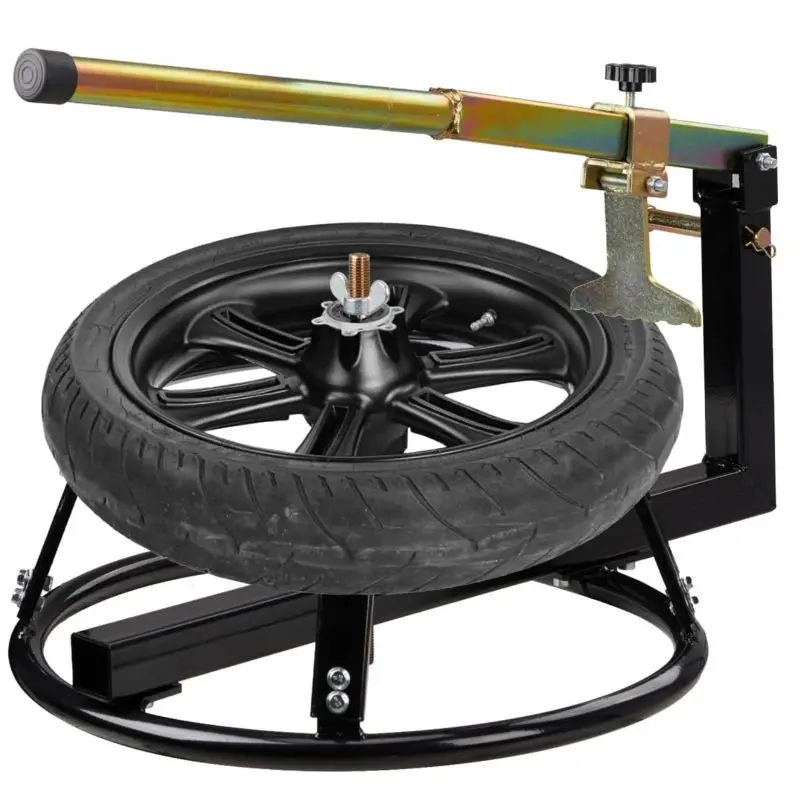 

Tire Change Stand for 16in to 21in Tires – Bead Breaker Motorcycle & Dirt Bike Tire Changer Mount
