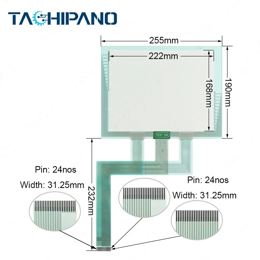 GP577R-TC41-24VP Touch Screen for Pro-face GP577R-EG41-24V with Front Overlay