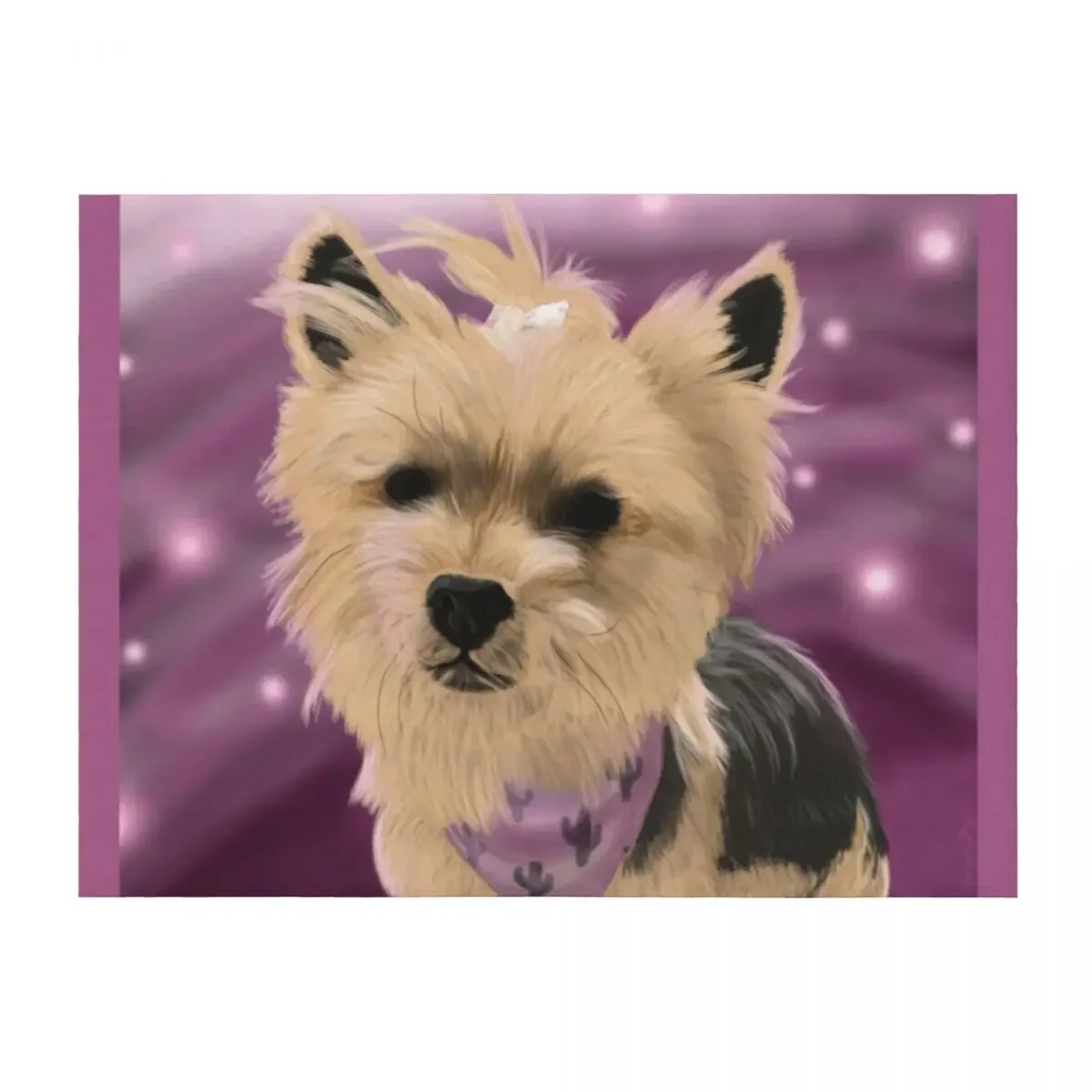 

Daisy the Yorkshire Throw Blanket Hairy sofa bed Loose Multi-Purpose Blankets