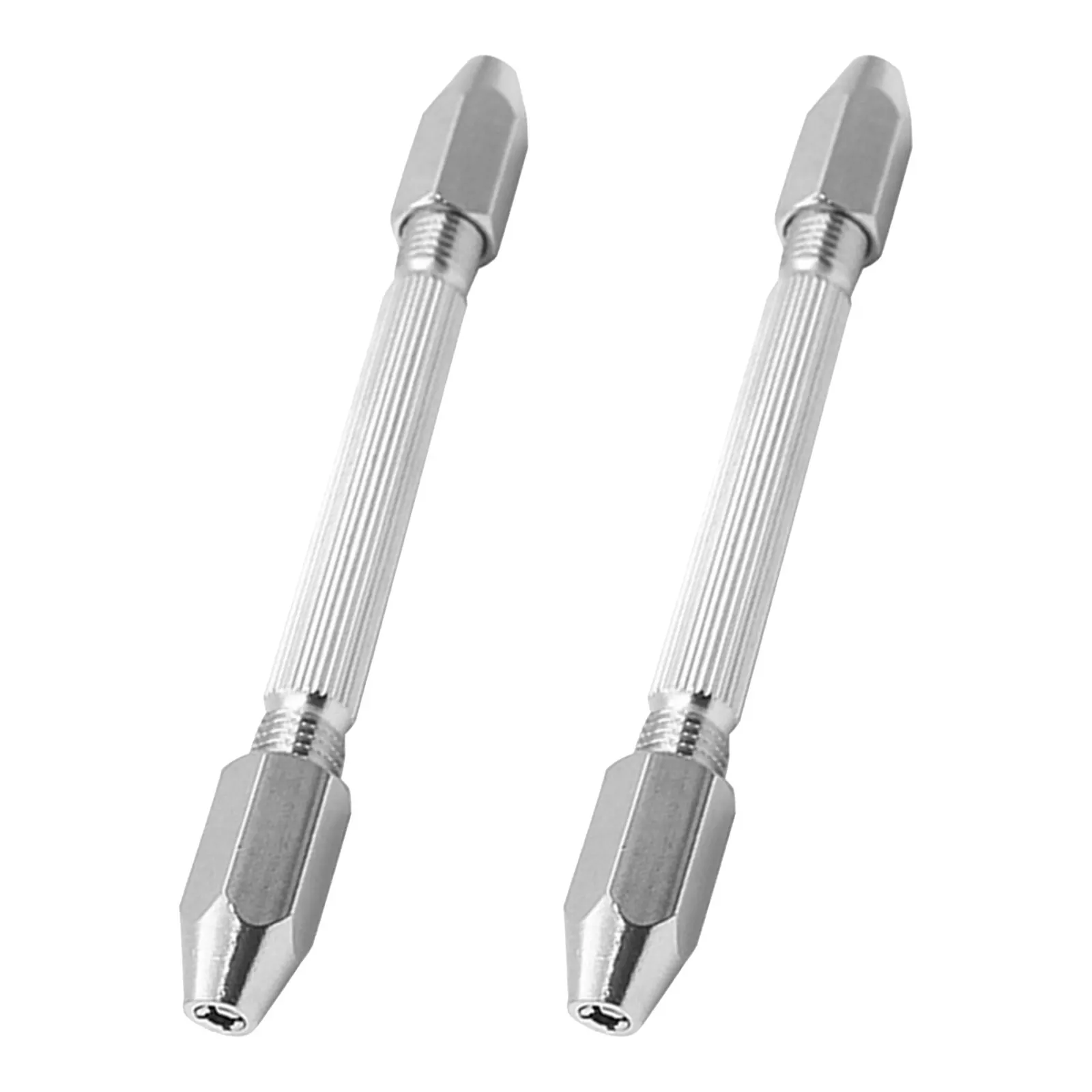 

2Pcs Hexagonal Double Head Pin Vise Hand Twisted Drill High Quality Brass Pin Vice Wire Tool Mini Watch Repair Drill Bit Holder