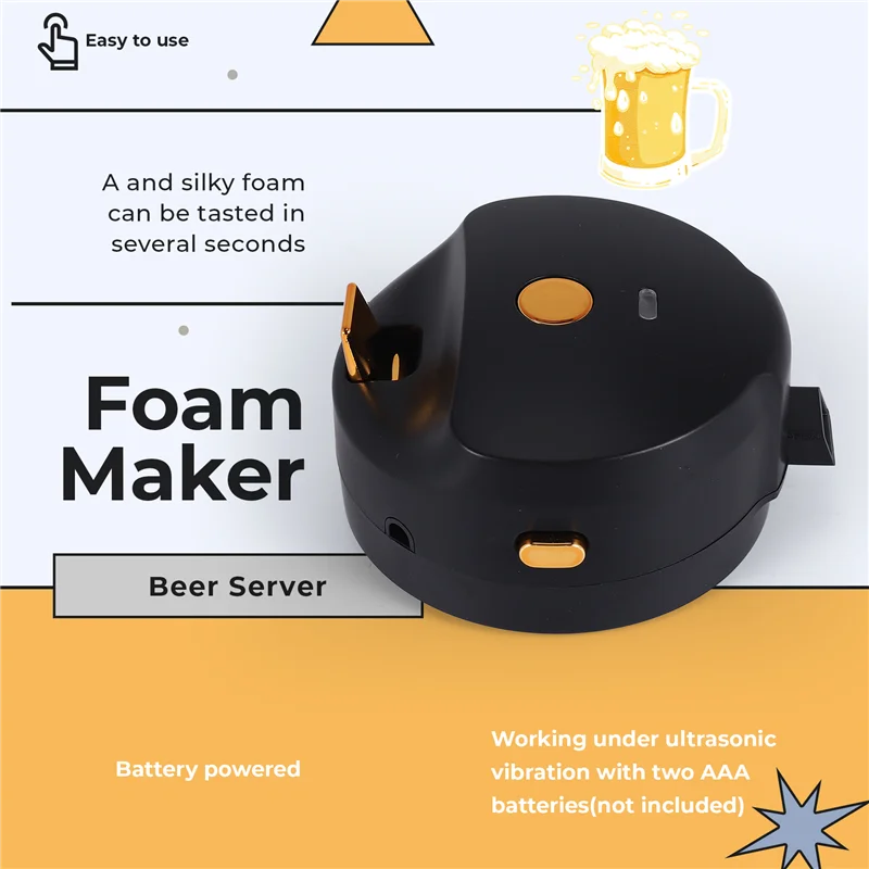 

J1UL1N Canner Beer Foamer,Portable Canned Beer Foam Machine,Special Purpose For Canned Beer, Foam Maker,Beer Server,Washable